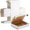 50 Pack White Corrugated Cardboard Shipping Boxes 6x4x1, Bulk Foldable Mailers for Packaging, Packing